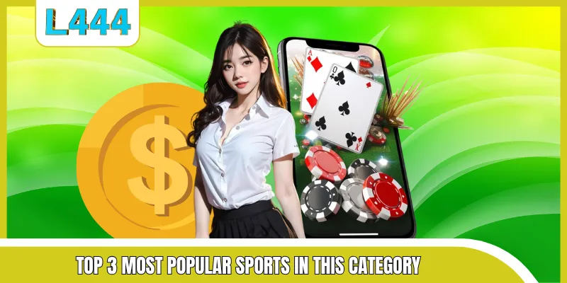 Top 3 most popular sports in this category