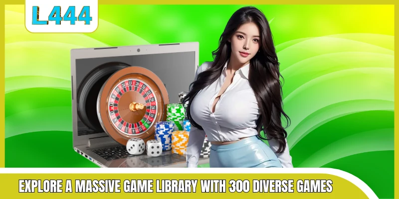 Explore a massive game library with 300 diverse games